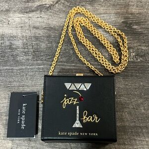 Brand New Kate Spade Black Leather “Perfect Match” Micro Crossbody Bag